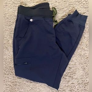 Figs dark blue scrub pants: Zamora joggers (medium petite)